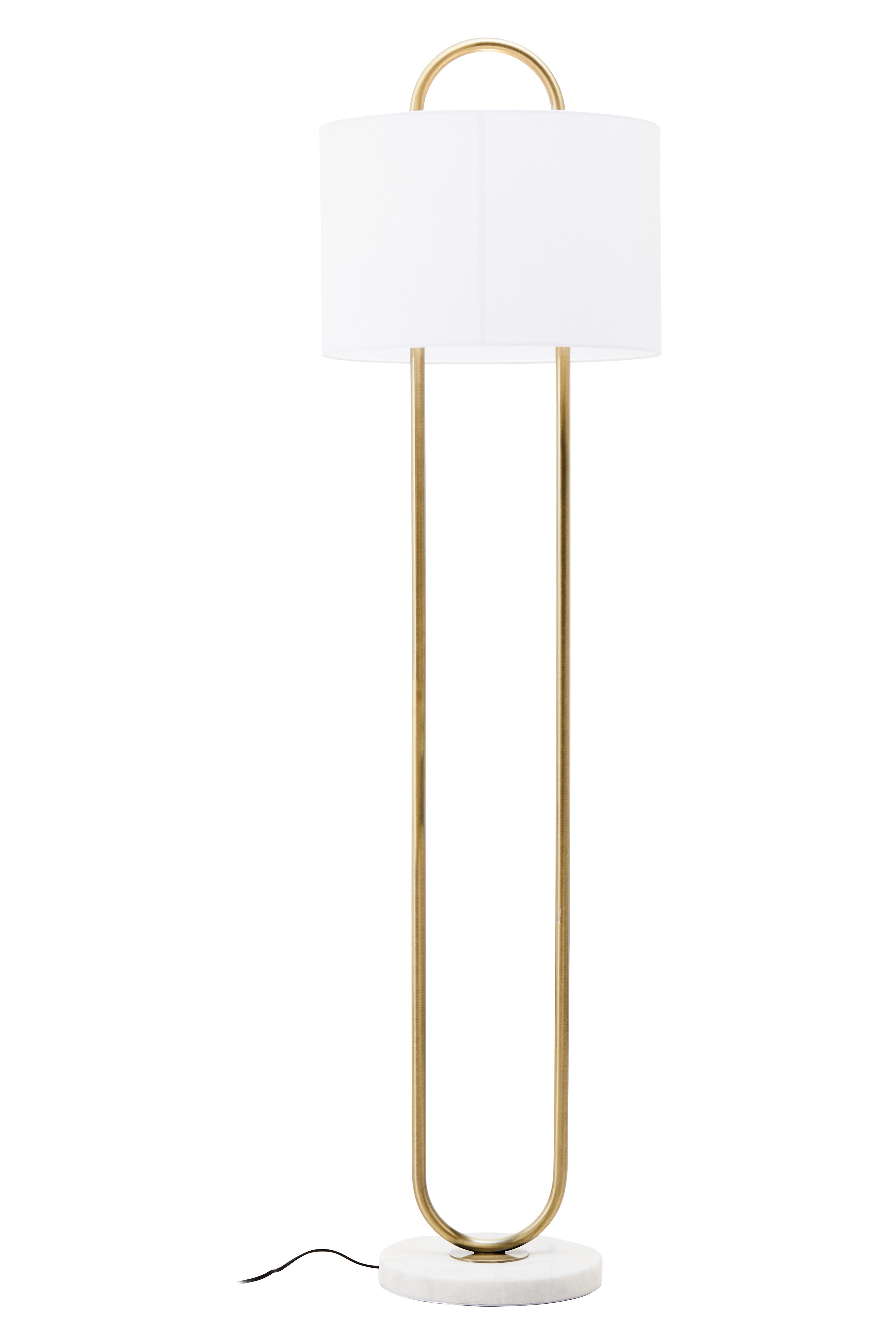 Varo White & Gold Floor Lamp